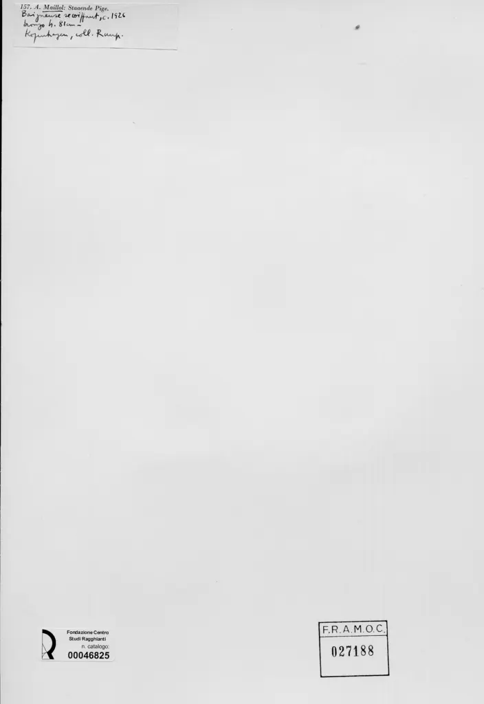 Anonimo , Maillol, Aristide - sec. XX , retro