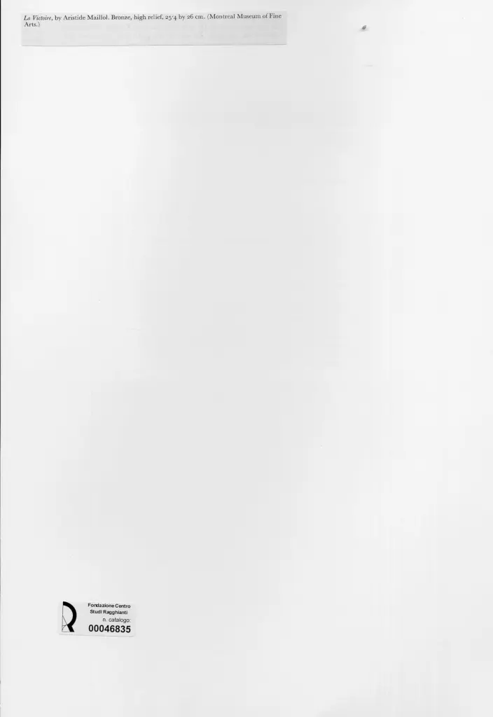 Anonimo , Maillol, Aristide - sec. XX - La Vittoria , retro