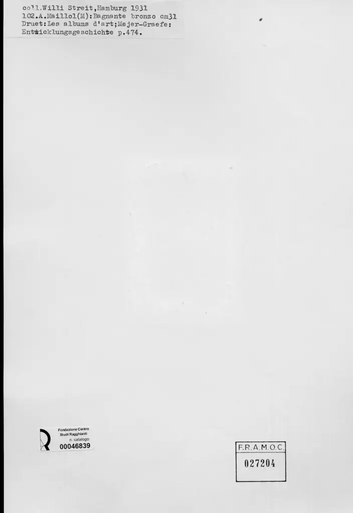 Anonimo , Maillol, Aristide , retro