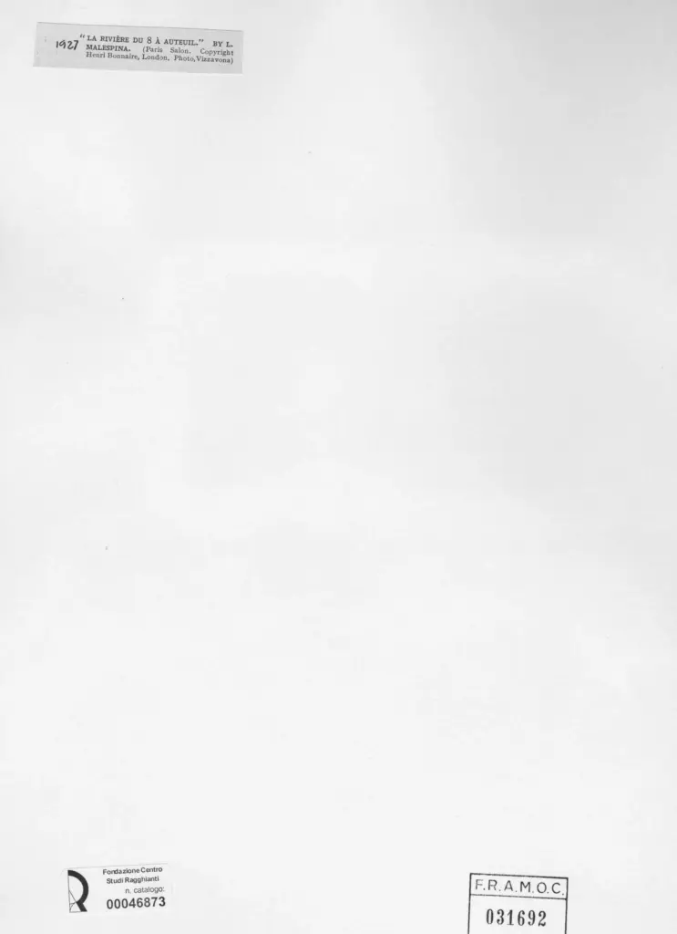 Vizzavona, Fran&ccedil;ois Antoine , Mainssieux, Lucien - sec. XX - La Rivi&egrave;re du 8 Auteuil , retro
