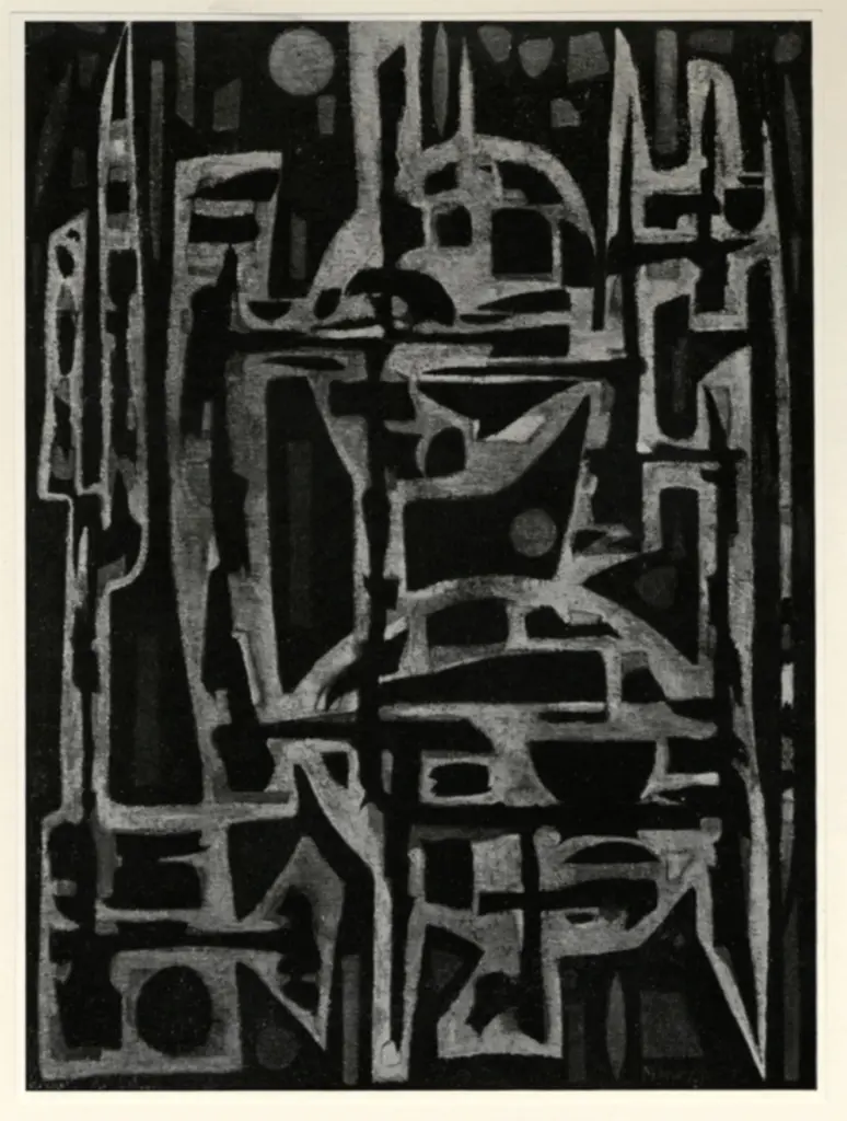 Anonimo , Manessier, Alfred - sec. XX - Notte di Gethsemani , fronte