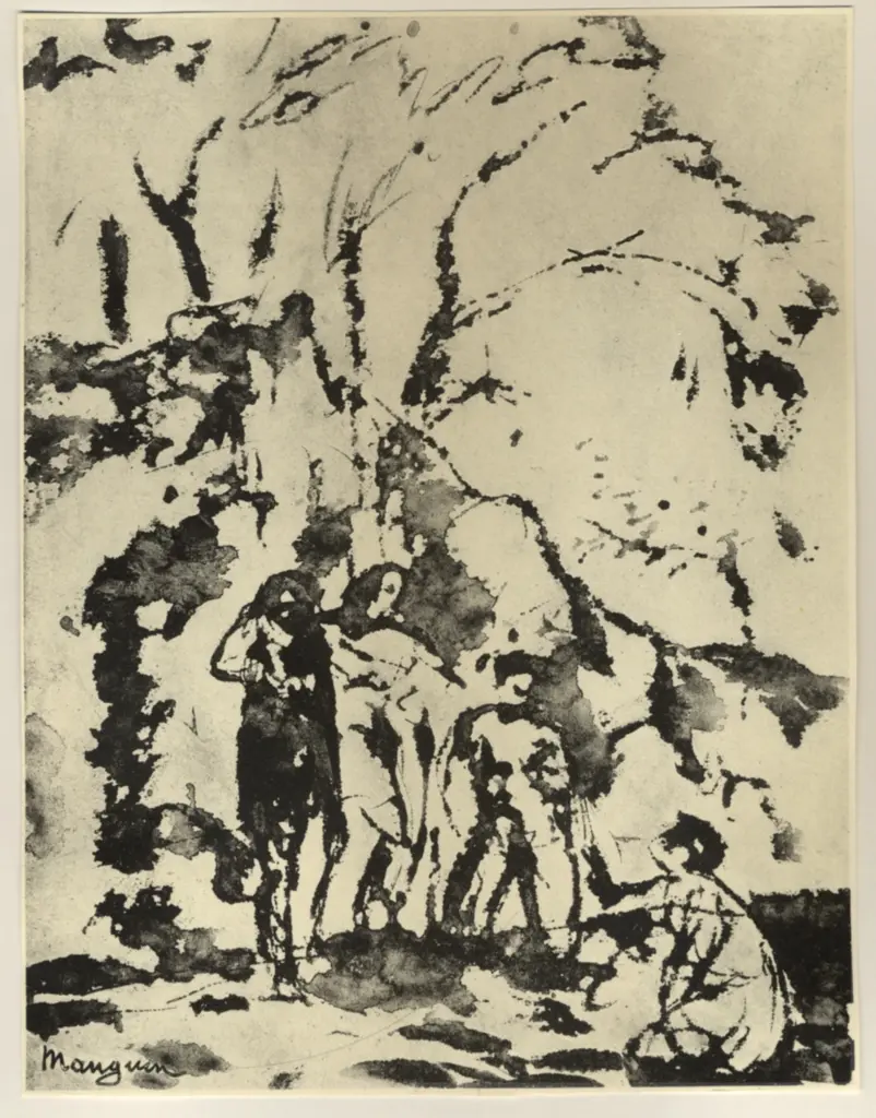 Manguin, Henri , Dessin au pinceau