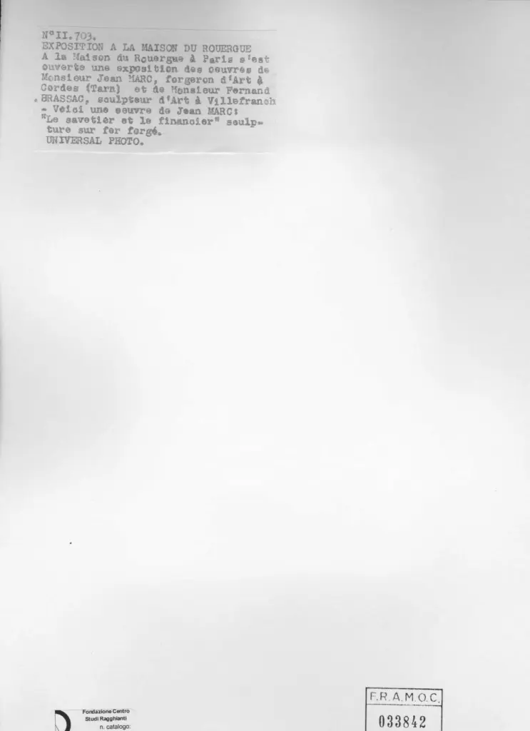 Universal Photo , Marc, Jean - sec. XX - Le savetier et le financier , retro