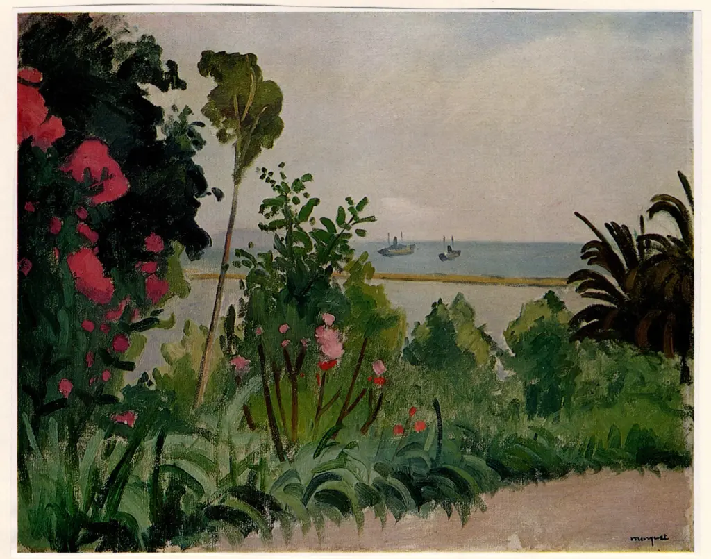 Anonimo , Marquet, Albert - sec. XIX - Paysage au borde de la mer - alg&eacute;rie , fronte