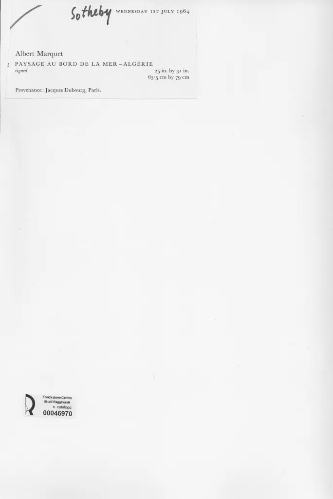 Anonimo , Marquet, Albert - sec. XIX - Paysage au borde de la mer - alg&eacute;rie , retro