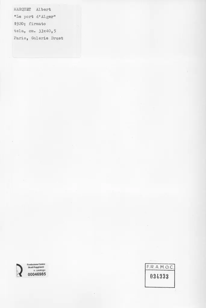 Anonimo , Marquet, Albert - sec. XX - Le port d'Alger , retro