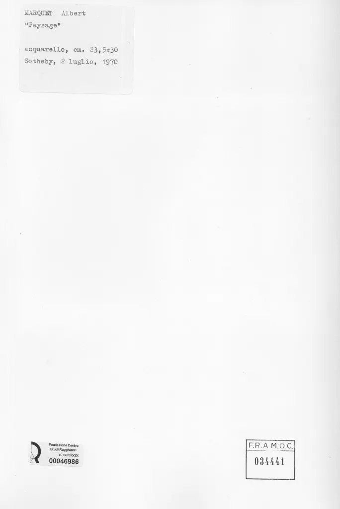 Anonimo , Marquet, Albert - sec. XIX - Paysage , retro