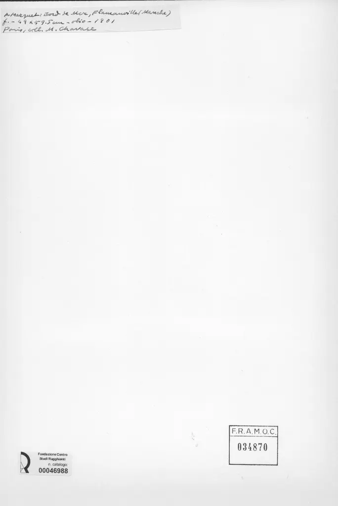 Anonimo , Marquet, Albert - sec. XX - Scogli , retro