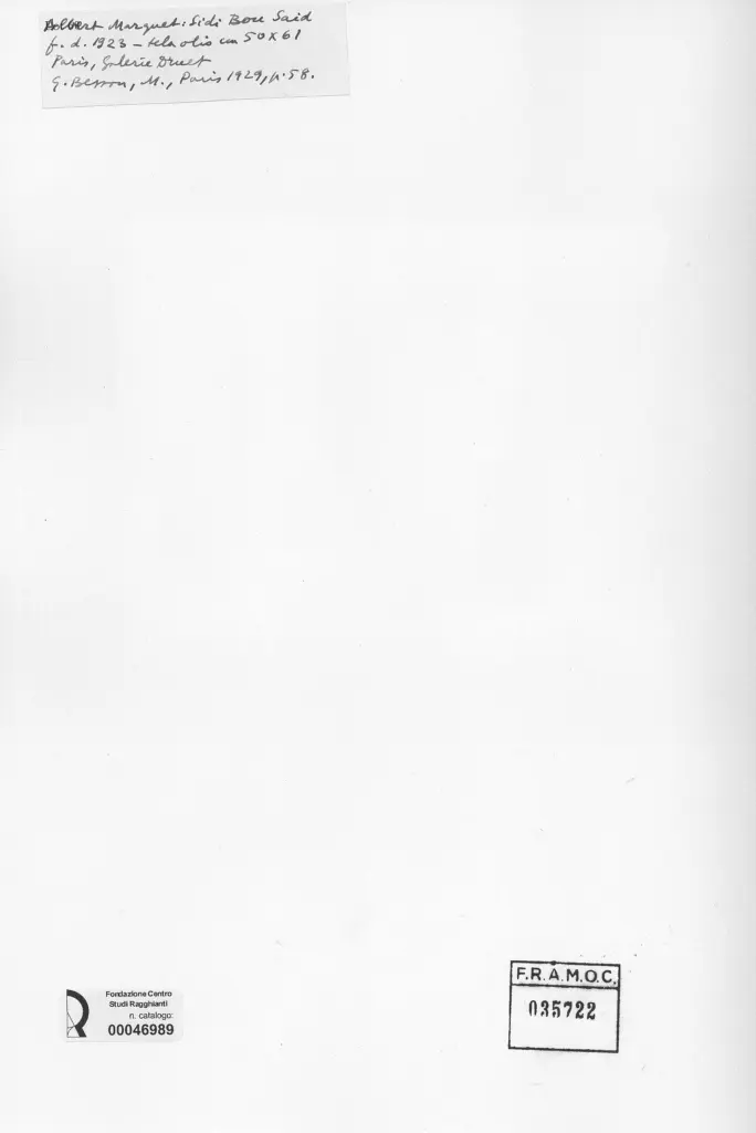 Anonimo , Marquet, Albert - sec. XX - Sidi Bore Said , retro