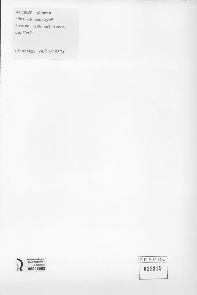 Anonimo , Marquet, Albert - sec. XX - Vue de Hendaye , retro