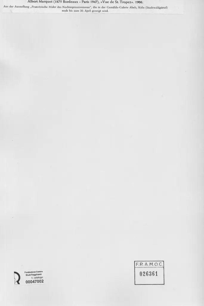 Anonimo , Marquet, Albert - sec. XX , retro