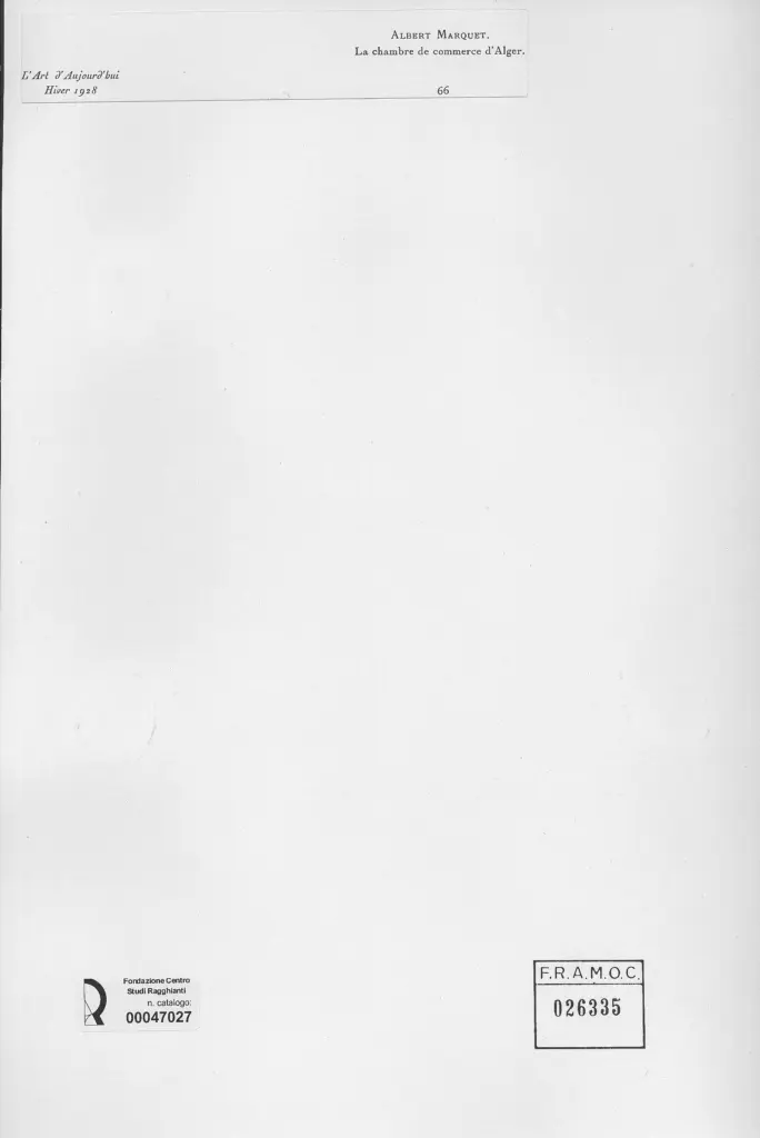 Anonimo , Marquet, Albert - sec. XX - La chambre de commerce d'Alger , retro