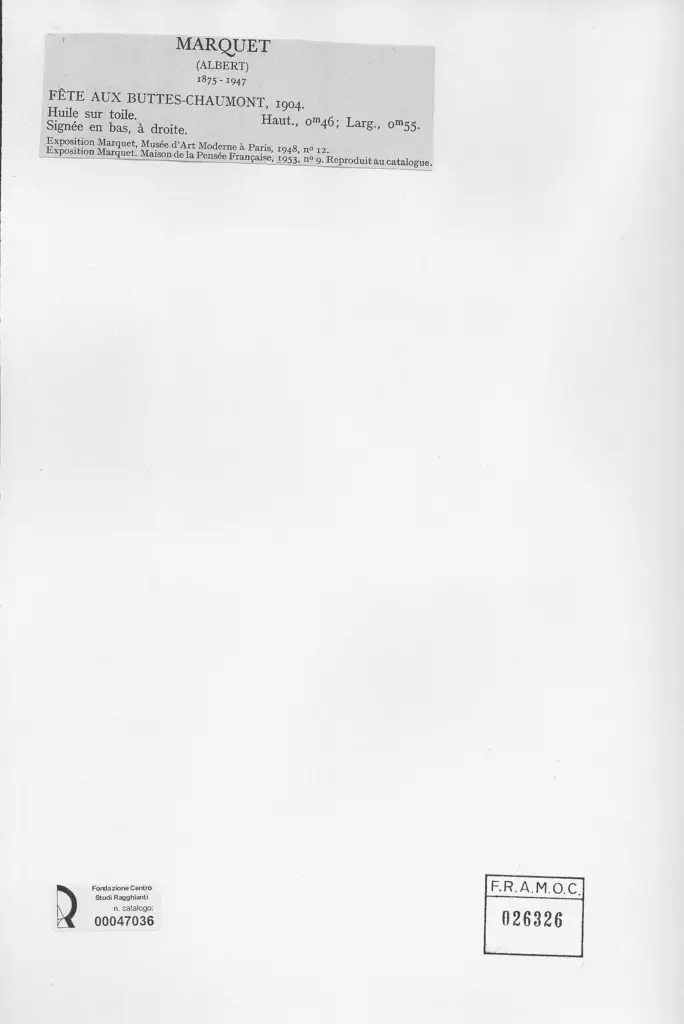 Anonimo , Marquet, Albert - sec. XX - F&ecirc;te aux buttes-chaumont , retro