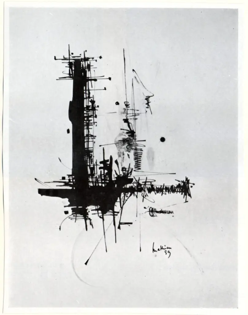 Anonimo , Mathieu, Georges - sec. XX - Violet et noir , fronte