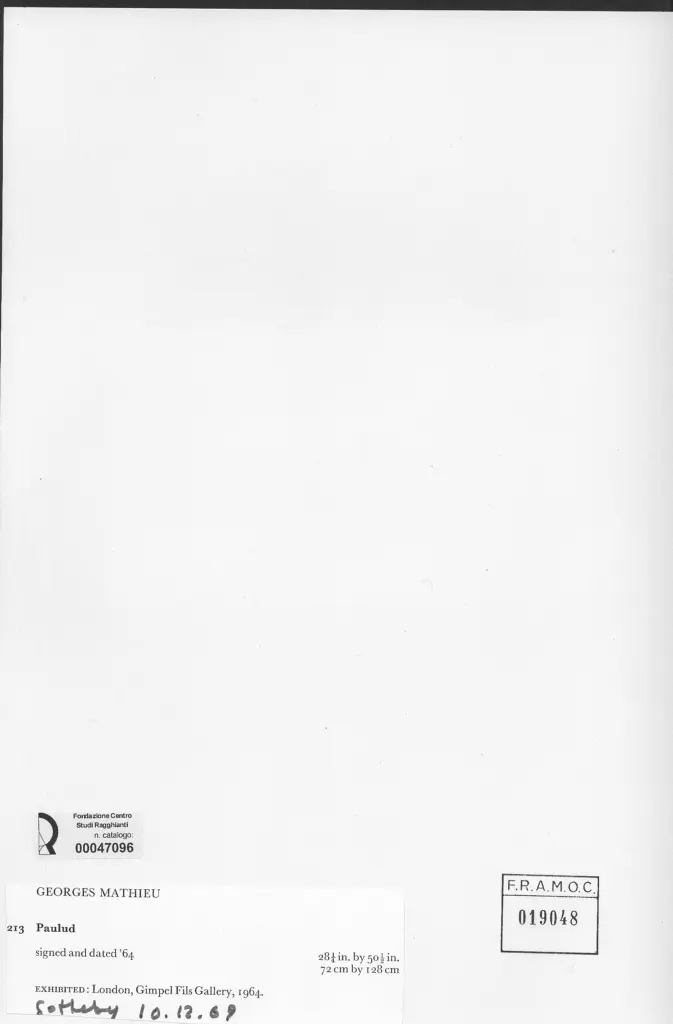 Anonimo , Mathieu, Georges - sec. XX - Paulud , retro