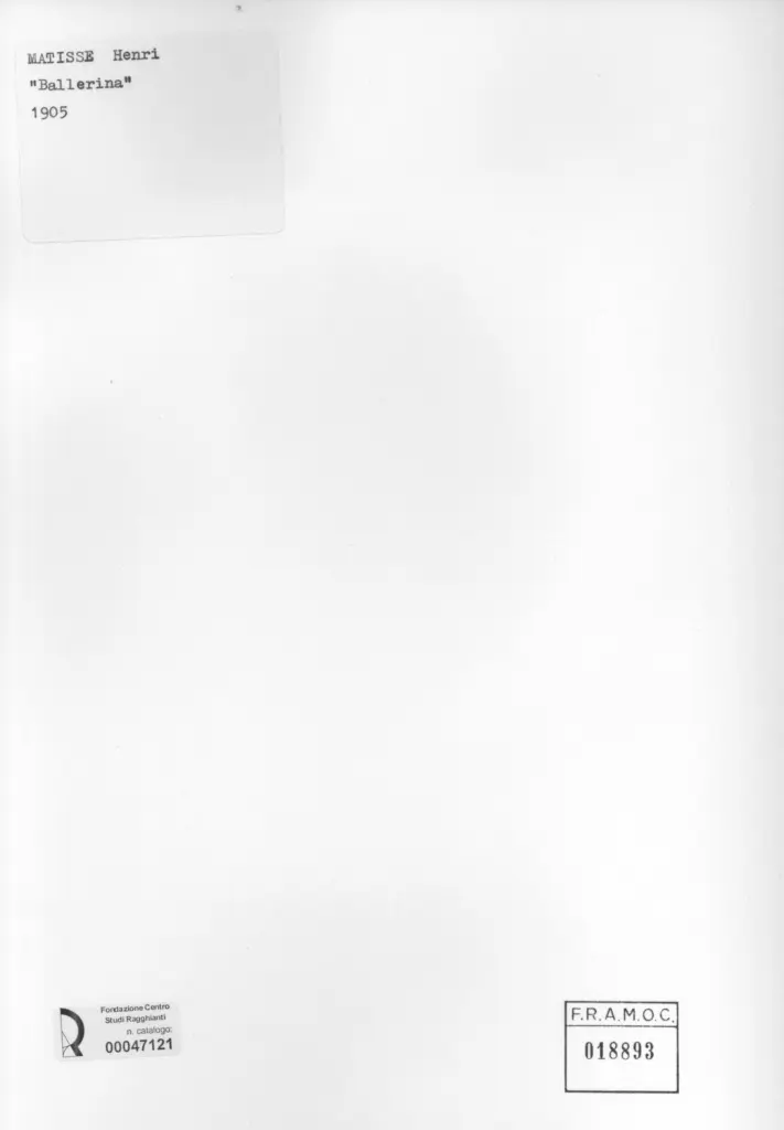 Anonimo , Matisse, Henri - sec. XX - Ballerina , retro