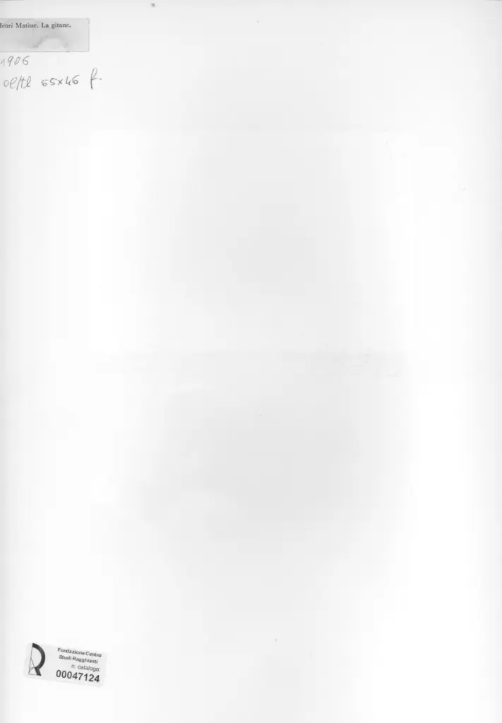 Anonimo , Matisse, Henri - sec. XX - La zingara , retro