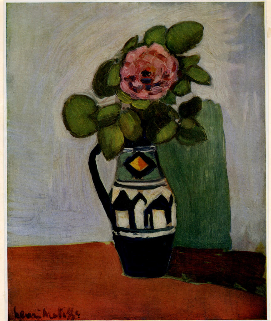 Anonimo , Matisse, Henri - sec. XX - Vaso con rosa , fronte