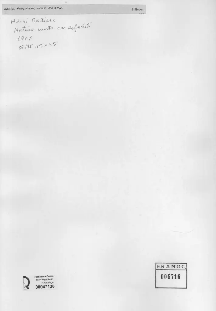 Anonimo , Matisse, Henri - sec. XX , retro