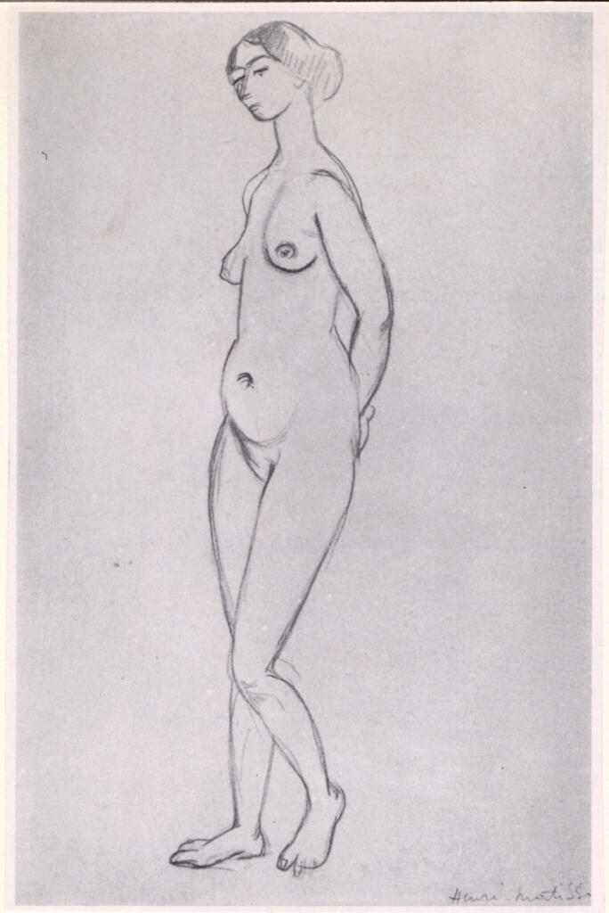Anonimo , Matisse, Henri - sec. XX - Nudo in piedi , fronte