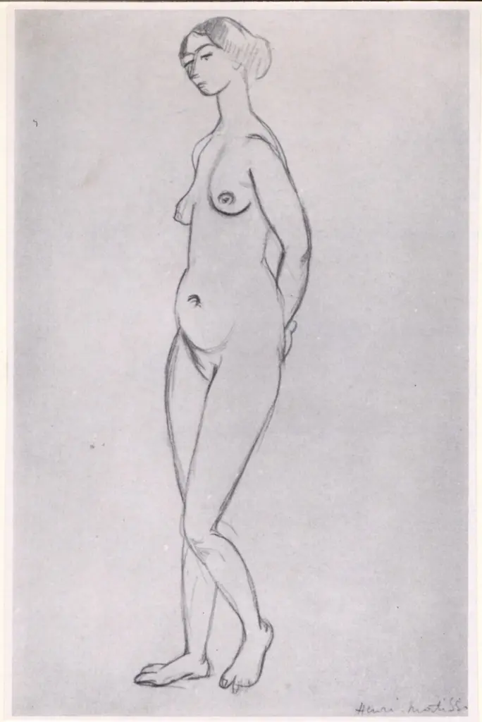 Anonimo , Matisse, Henri - sec. XX - Nudo in piedi , fronte