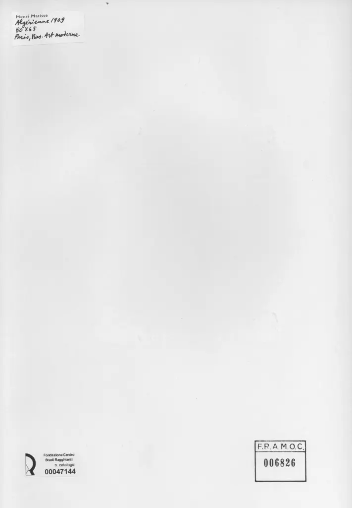 Anonimo , Matisse, Henri - sec. XX - Algerina , retro