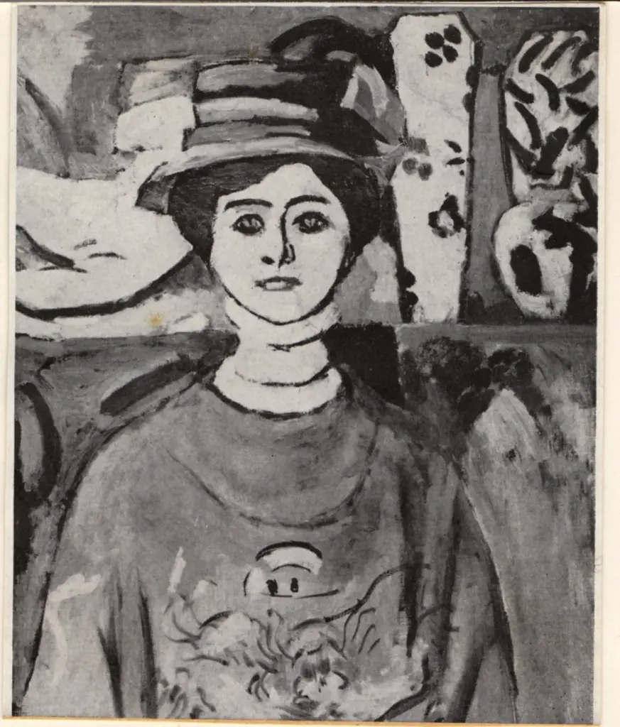 Anonimo , Matisse, Henri - sec. XX - Donna dagli occhi verdi , fronte