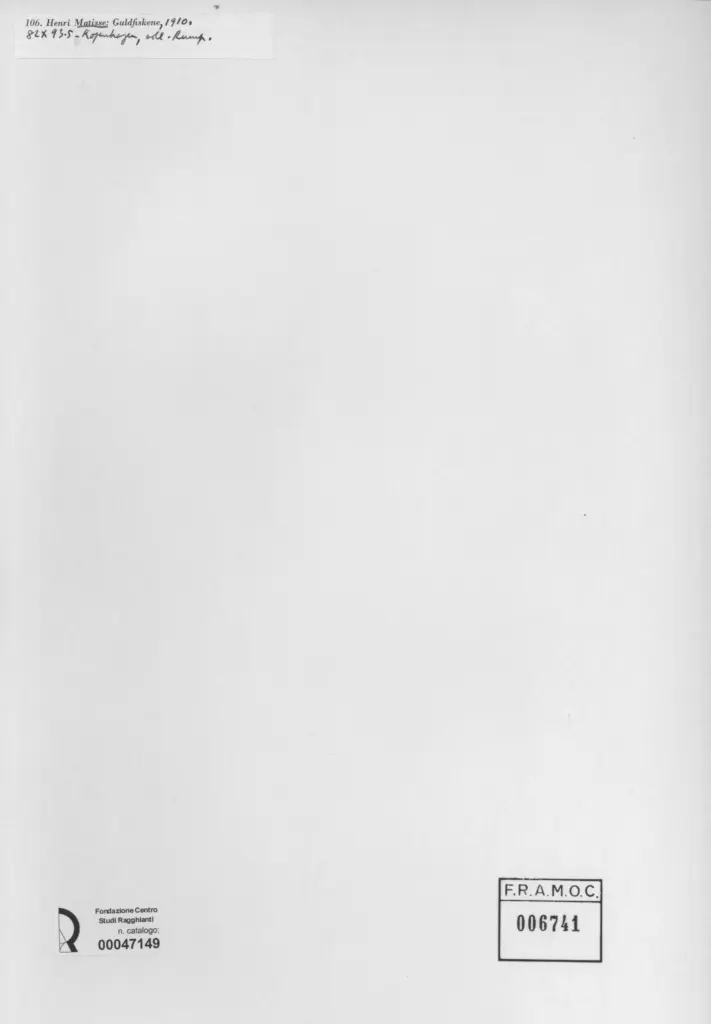 Anonimo , Matisse, Henri - sec. XX , retro