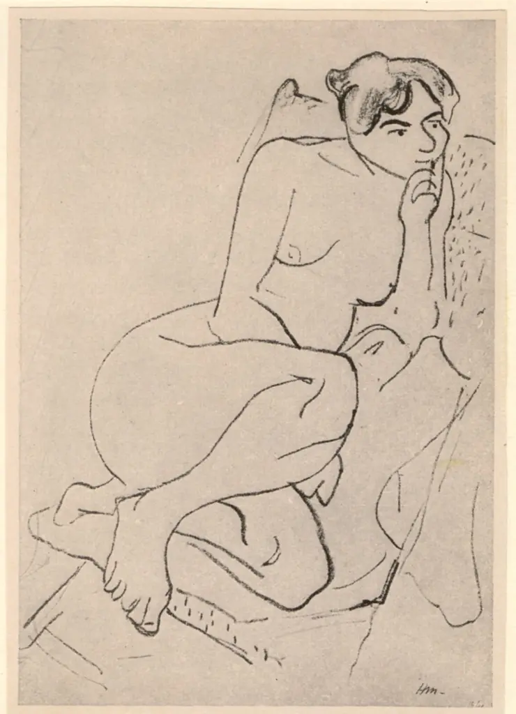 Anonimo , Matisse, Henri - sec. XX - Sitzender Akt , fronte