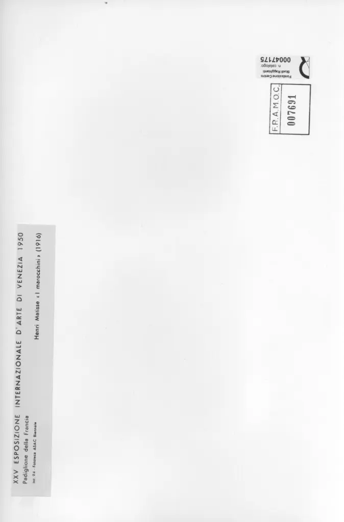 Anonimo , Matisse, Henri - sec. XX - I marocchini , retro