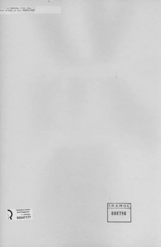 Anonimo , Matisse, Henri - sec. XX , retro