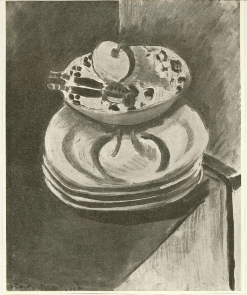 Anonimo , Matisse, Henri - sec. XX - Nature morte med Tallerkenr , fronte