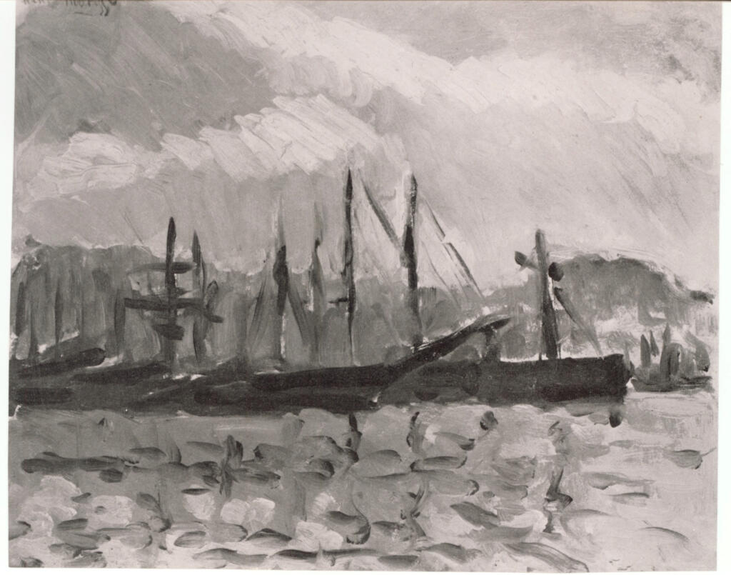 Anonimo , Matisse, Henri - sec. XX - I Battelli da pesca - Porto di Marsiglia , fronte