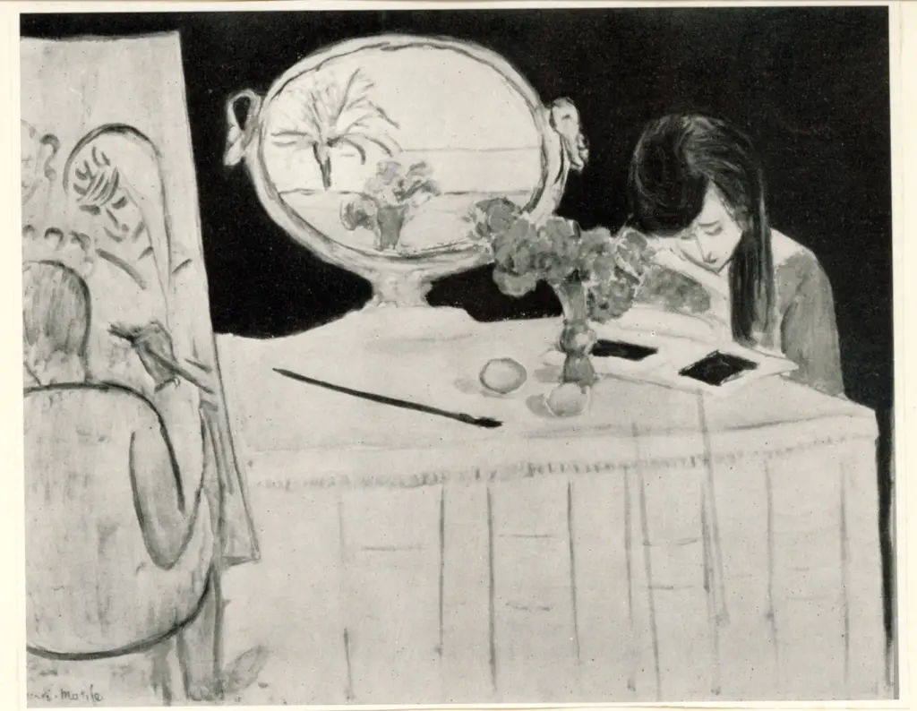 Anonimo , Matisse, Henri - sec. XX - La lezione di pittura , fronte