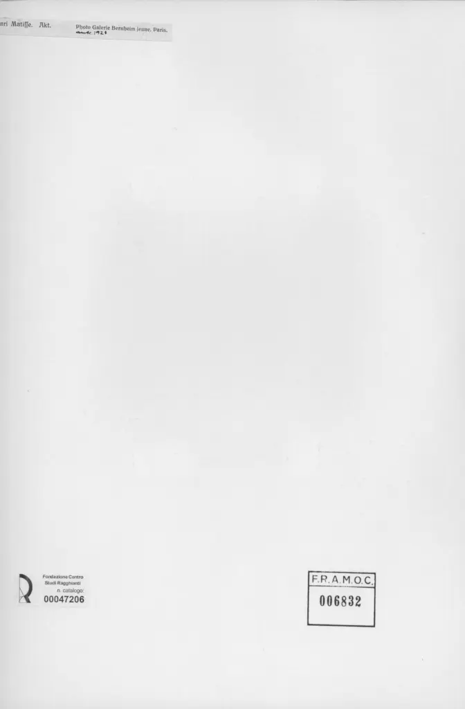 Galerie Bernheim-Jeune , Matisse, Henri - sec. XX - Akt , retro