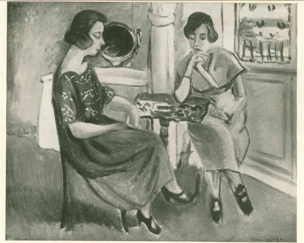 Anonimo , Matisse, Henri - sec. XX - Scach spielerinnen , fronte