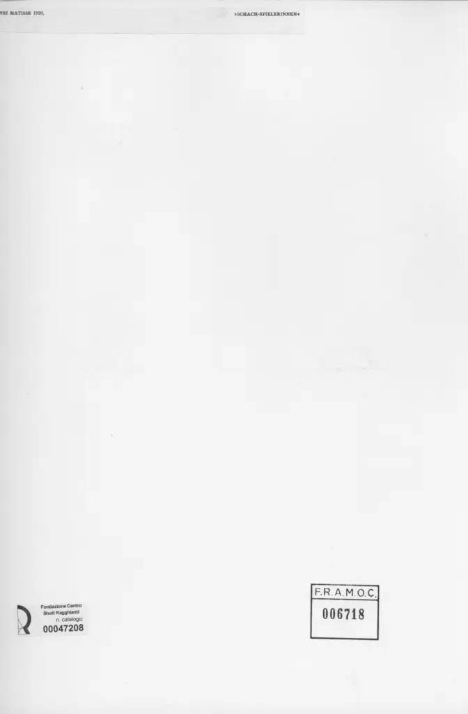 Anonimo , Matisse, Henri - sec. XX - Scach spielerinnen , retro