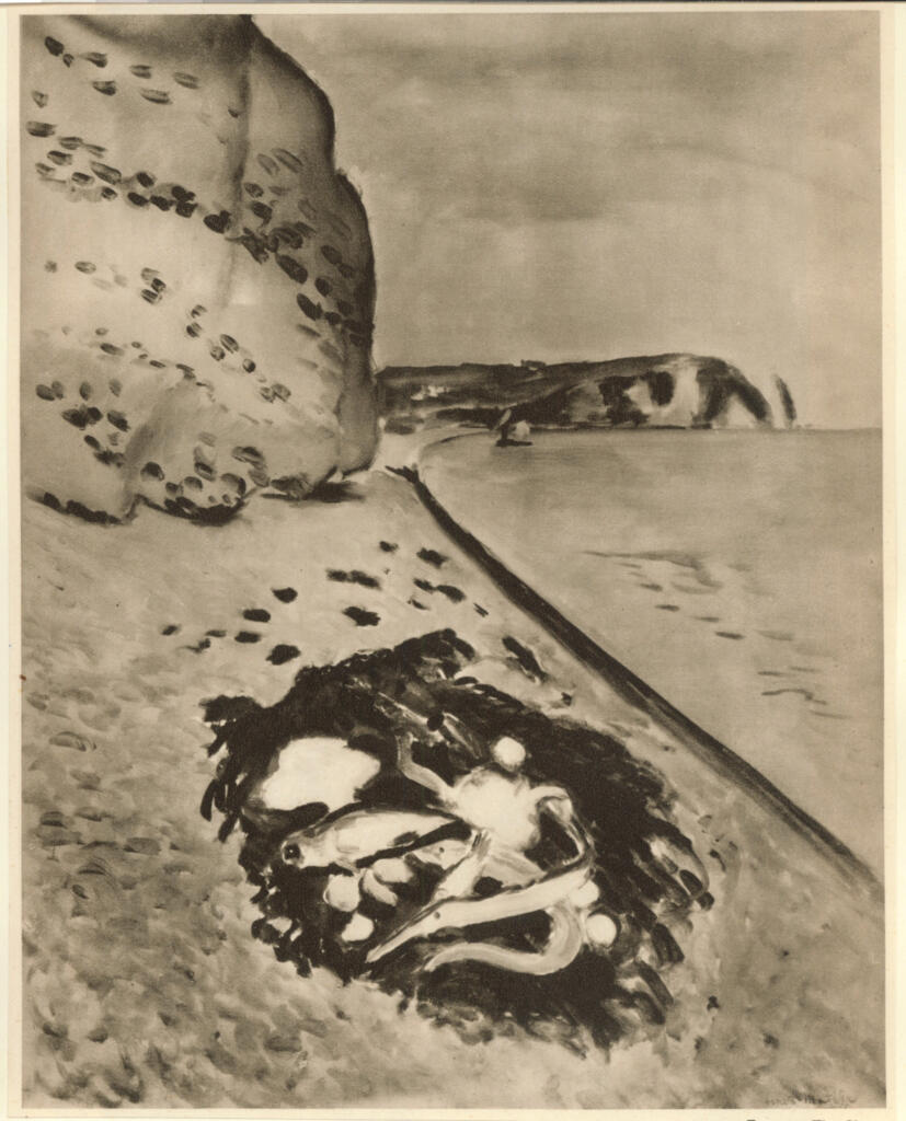 Anonimo , Matisse, Henri - sec. XX - Grande scogliera a Etretat , fronte