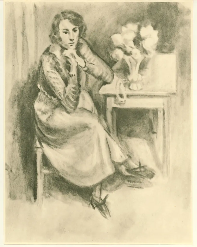 Anonimo , Matisse, Henri - sec. XX - Donna con la gonna marrone , fronte