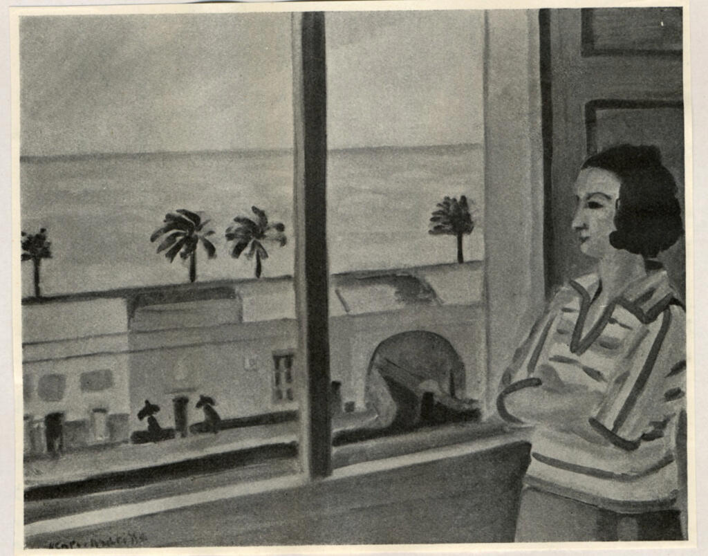Anonimo , Matisse, Henri - sec. XX - Jeune femme regardant la mer, jour de tempête , fronte