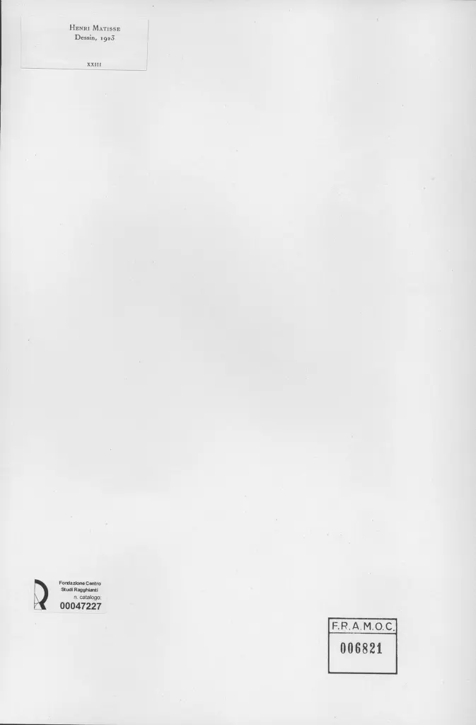 Anonimo , Matisse, Henri - sec. XX - Nudo di donna , retro