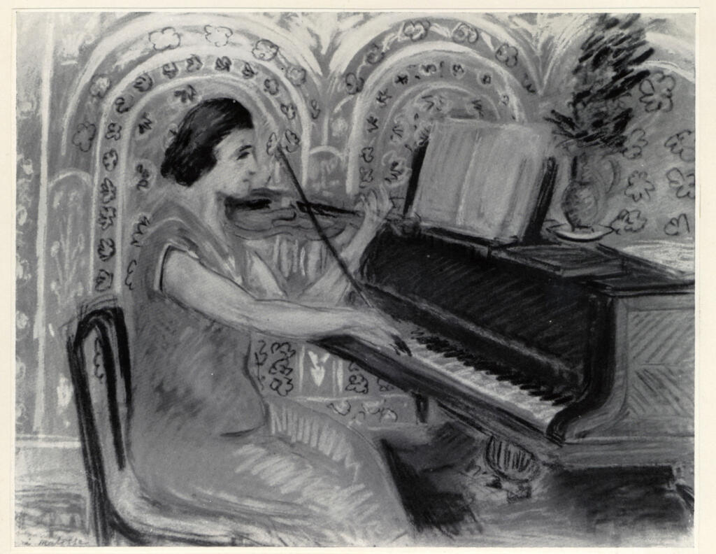 Anonimo , Matisse, Henri - sec. XX - La lecon de violon , fronte