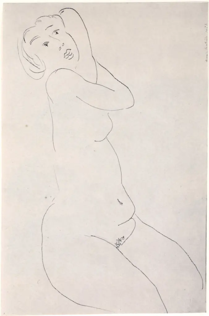 Anonimo , Matisse, Henri - sec. XX - Nu couch&eacute; , fronte