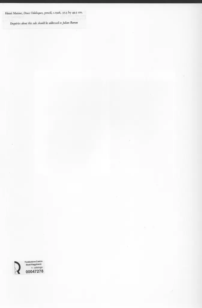 Anonimo , Matisse, Henri - sec. XX - Deux Odalisques , retro