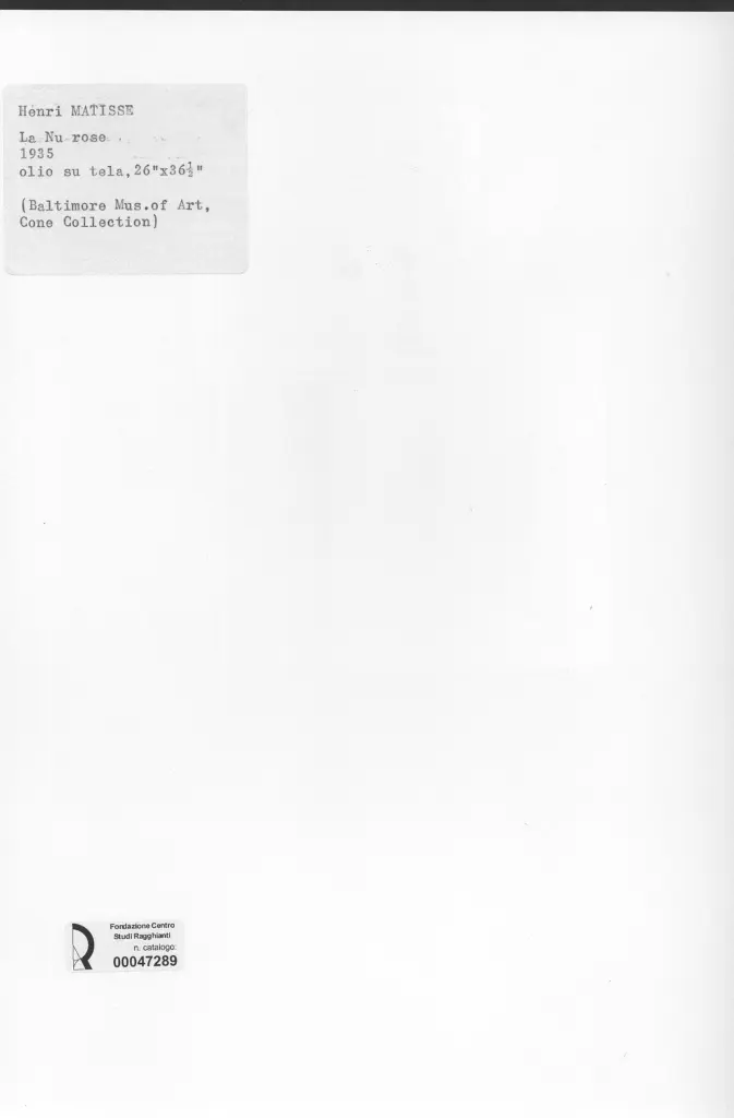 Anonimo , Matisse, Henri - sec. XX , retro