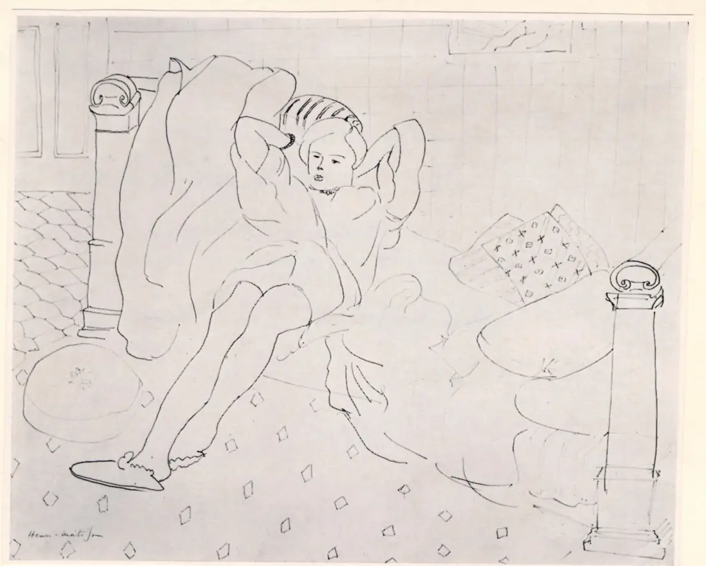 Anonimo , Matisse, Henri - sec. XX - Mod&egrave;le au repos , fronte