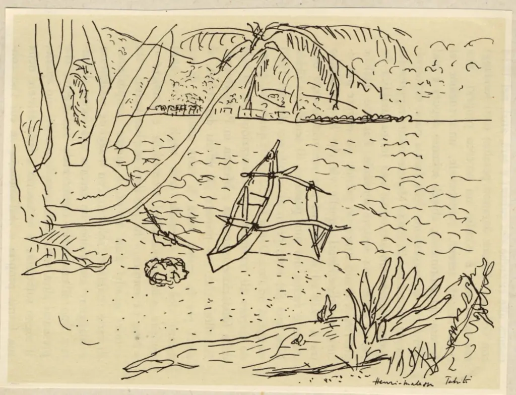 Anonimo , Matisse, Henri - sec. XX - Paesaggio tahitiano , fronte