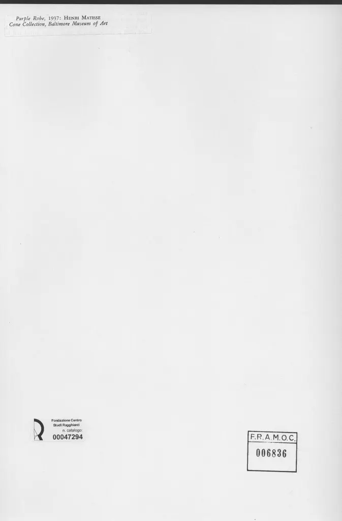 Anonimo , Matisse, Henri - sec. XX , retro