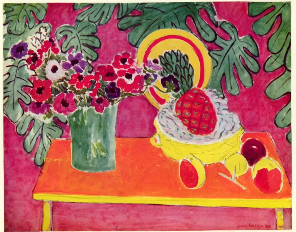 Anonimo , Matisse, Henri - sec. XX - Pineapple and anemones , fronte