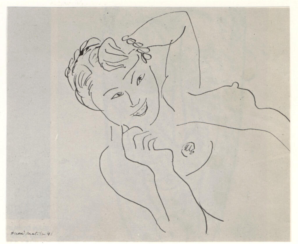 Anonimo , Matisse, Henri - sec. XX - Reclining nude , fronte